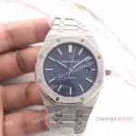 Audemars Piguet Replica Royal Oak SS Frosted 41mm Blue Dial Watch